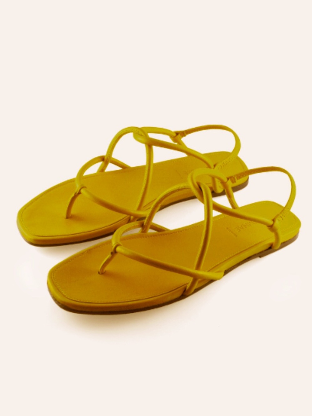 Alumnae yellow thong sandals